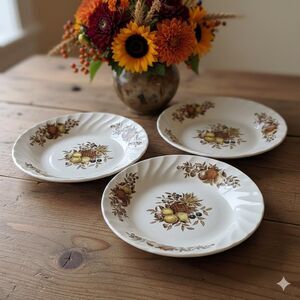 Vintage Swinnerton Ironstone Bowls | Fruit Motif, Set of 3
